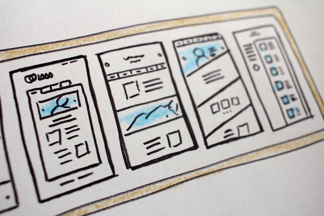Professional website design planning and website layout sketches