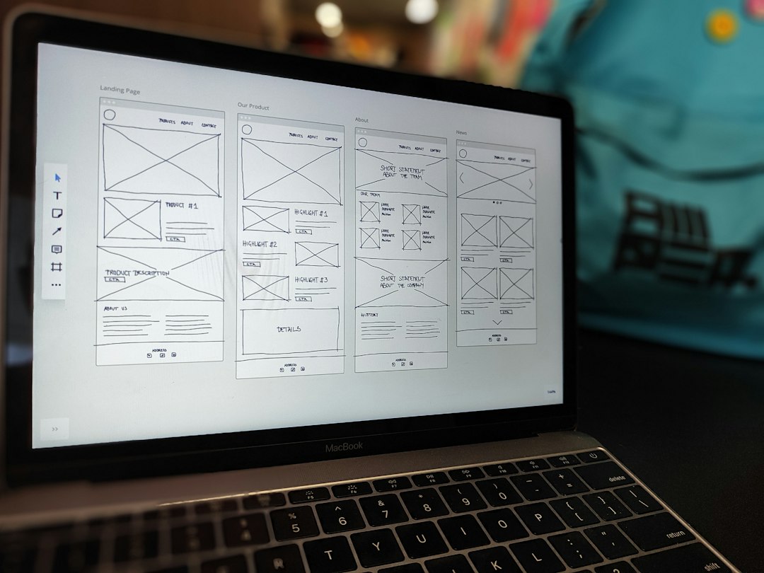 Strategic UX design wireframe for a business website